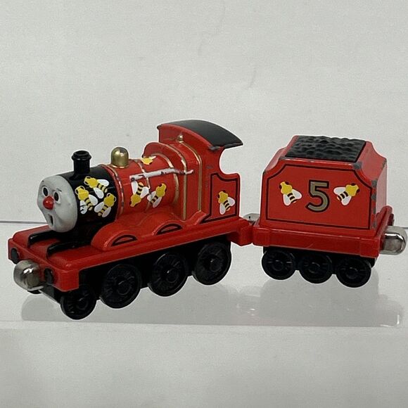 Thomas & Friends Wooden Railway Train Engine & Tender James Goes Buzz Buzz 2003 - Picture 1 of 7